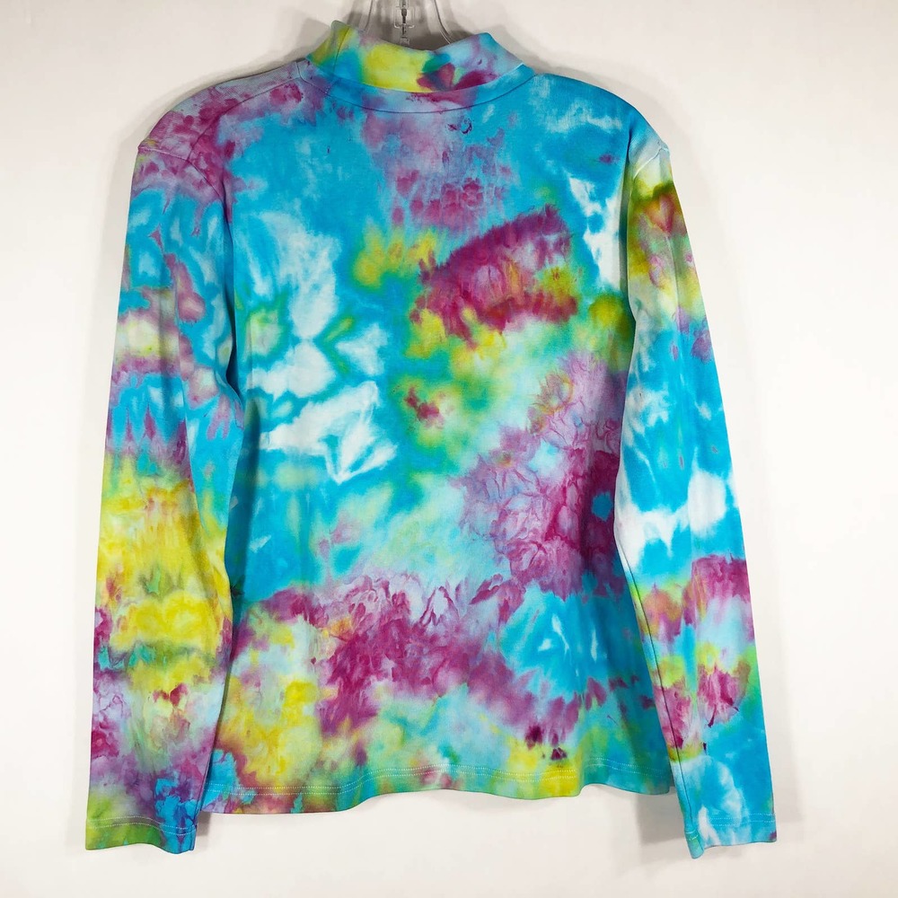 Falling in Love Kim Rogers Large Top Handmade Tie Dye Blue Purple Yellow 550 - Picture 2 of 11